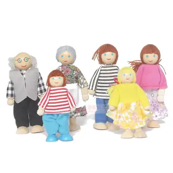 

Arshiner toys for children doll Baby Doll Toys lovely Family Doll Wooden Toy Kids Playing Doll Educational Toy A Family Of Six