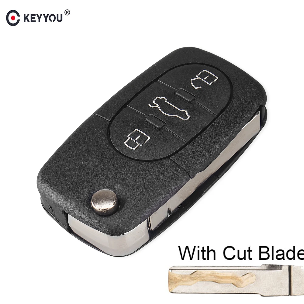 Брелок KEYYOU с дистанционным управлением для Audi A2 A3 A4 A6 A8 TT Fob чехол 4D0 837 231 K 3 кнопки