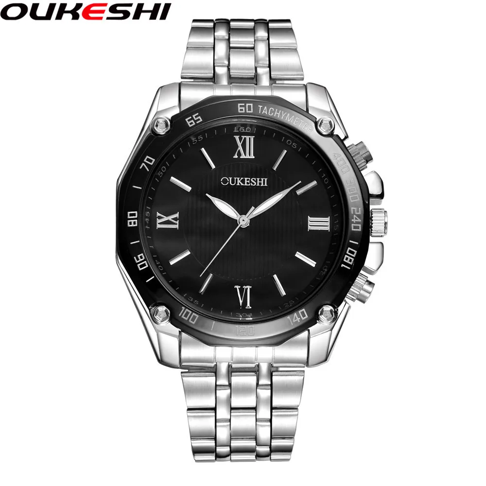 

Relogio Masculino OUKESHI Men's Watches Top Brand Luxury Fashion Business Quartz Watch Men Full Steel Waterproof Wristwatches