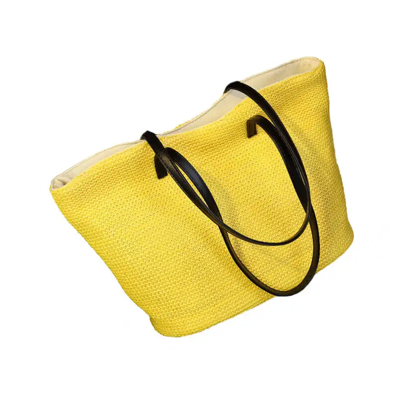 

Women street leisure shopping carrying tote bag single shoulder straw woven beach bag fashion handbag