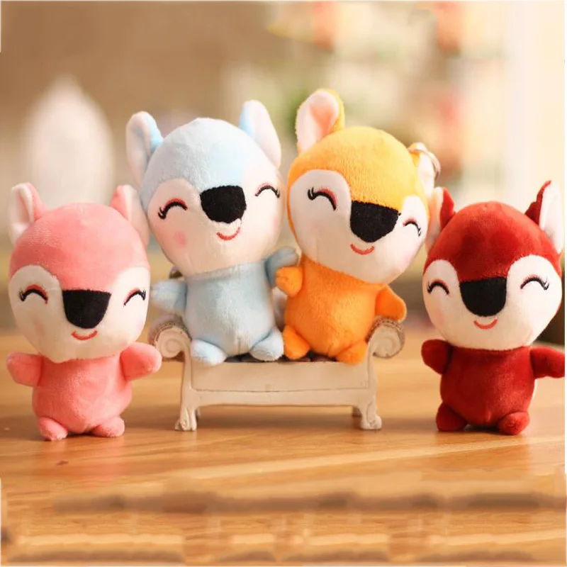 

Creative Stuffed Plush Animal Fox Pendant Super Cute Doll Key Chain Bag Plush Hanging Baby Child Gift Mini Fox Plush Toy