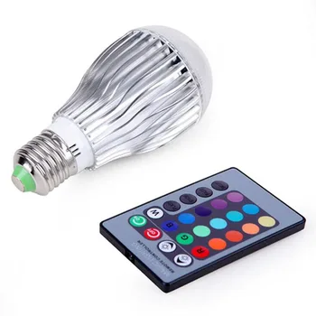 

RGB LED Bulb 9W 12W E27 E14 B22 GU10 MR16 GU10 Light Stage Lamp Remote Control Led Lights for Home Memory Function Colour Chang