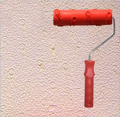 

Diatom ooze tools wall printing mould 7 inch rubber embossed roller with handle no . 027