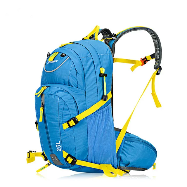 25л Водонепроницаемый велосипедный наплечный рюкзак с дождевиком для спорта на открытом воздухе, для велоспорта, портативный рюкзак, сумка для кемпинга, пешего туризма, альпинизма - Цвет: BLUE