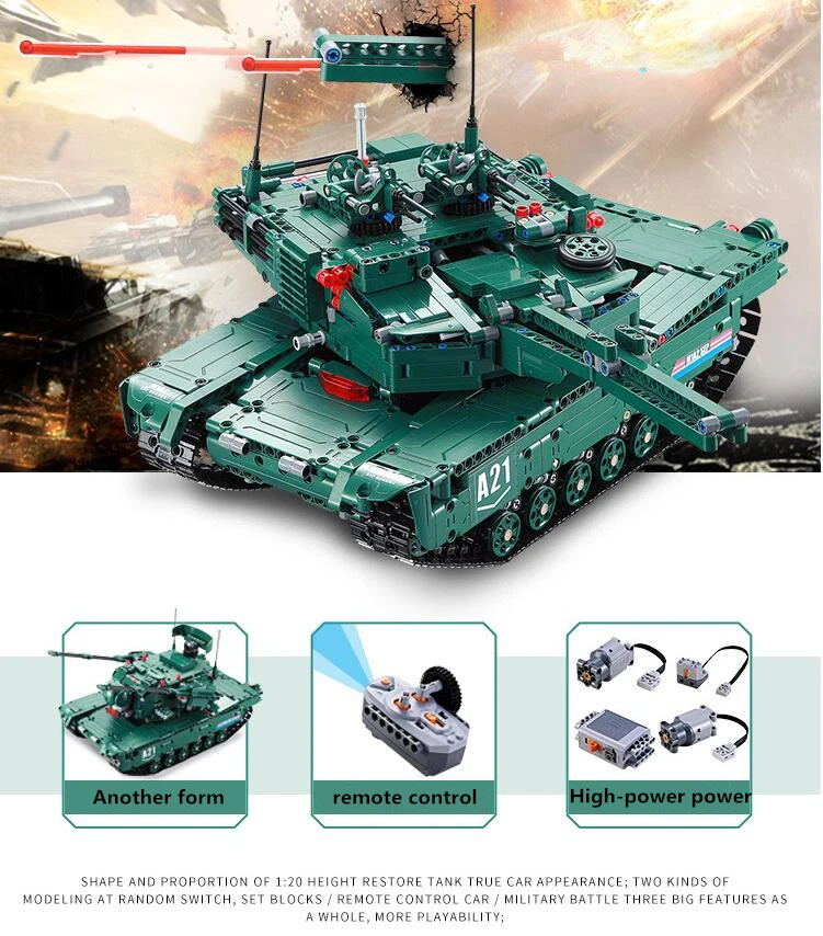 Военный танк серии blocks1498Pcs г 2,4 г RC боевой танк строительные блоки наборы игрушки Кирпичи Танк модель DIY игрушки пульт дистанционного
