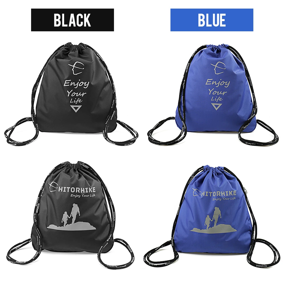 Waterproof Zipper Gym Sport Fitness Bag Foldable Backpack Drawstring Shopping Pocket Hiking
