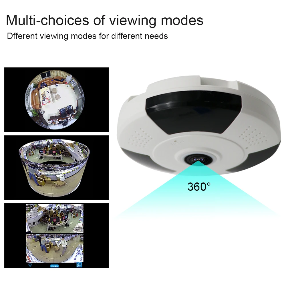 Панорамная ip камера YuBeter 1080P HD 360 1 3/2/3 МП Wi Fi беспроводная для домашней