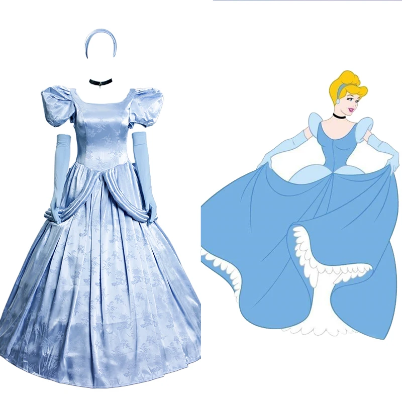 

Princess Cinderella Dress Customized Cinderella Cosplay Costume Adult Women Halloween Dress
