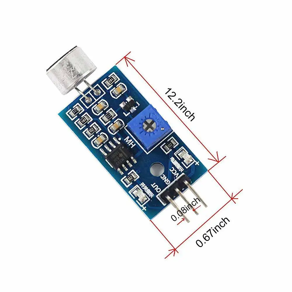 10 шт. модуль обнаружения звука с микрофоном для Arduino Raspberry Pi 2 3 3b +|Интегральные