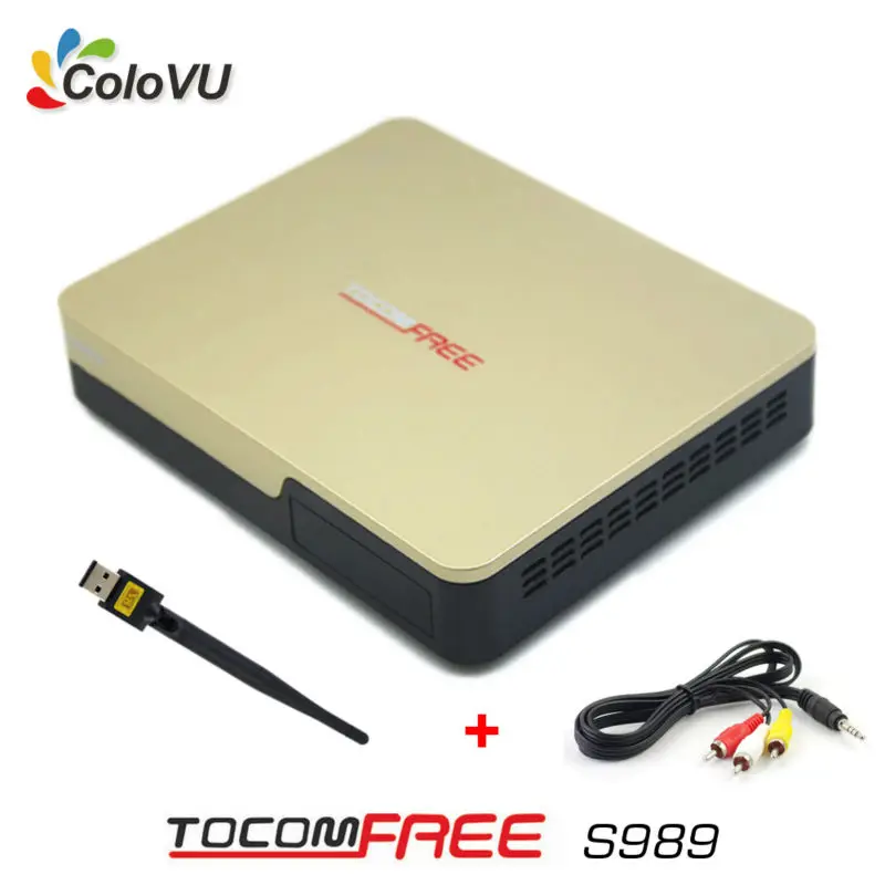 Satellite TV Receiver TocomFree S989 USB WiFi AV Cable Digital TV