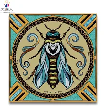 DIY картина маслом по номерам с наборами животных Bumblebee логотип окраски изображения пронумерованы для декора стен комнаты с рамкой на холсте