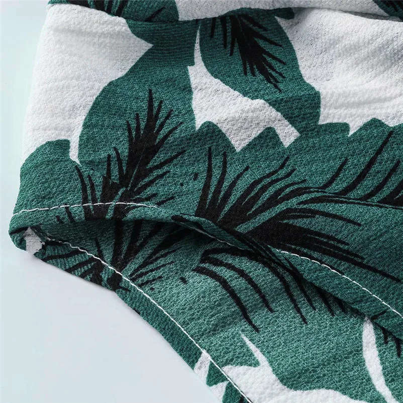 Fashion dress women summer Autumn 2018 Ladies Casual Three Quarter Leaf Printed Boho Dresses O-Neck Mini Dress vestido A21#N (4)