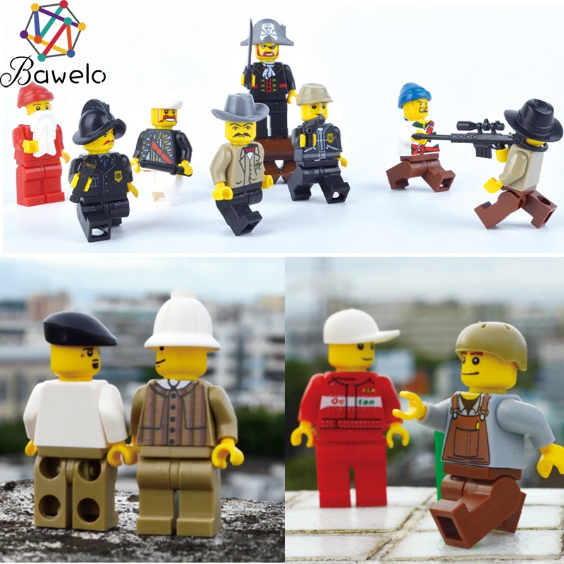 

20pcs/lot Legoing DIY Cartoon Character villain Aberdeen Profession Role Doll Small Building Blocks Assembling Toys For children