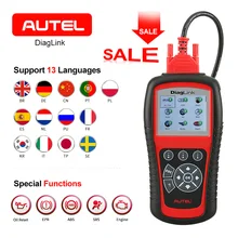 AUTEL Diaglink OBD2 Scanner EOBD Automative Diagnostic Tool Code Reader SRS Full Function DIY version of MD802 Car Accessories