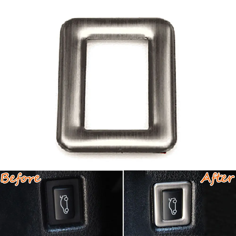 

BBQ@FUKA Stainless Steel Car Rear Trunk Switch Button Sticker Cover Decoration Trim For BMW 5 Series 2014-2017 Car Accessories