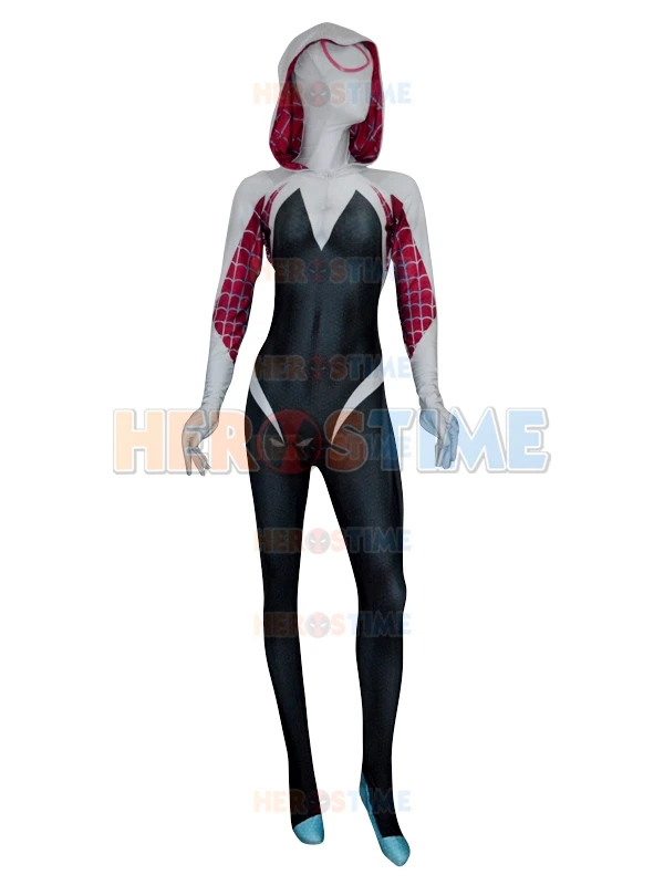 Hot 2016 Spider woman Gwen Stacy Spandex 3D Print font b Cosplay b font Halloween Costume