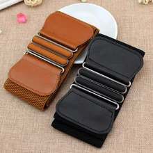 7.5cm de largura 65cm cinto de cintura longa moda cintos senhora sólido estiramento elástico largo cinto vestido adorno para cintura feminina