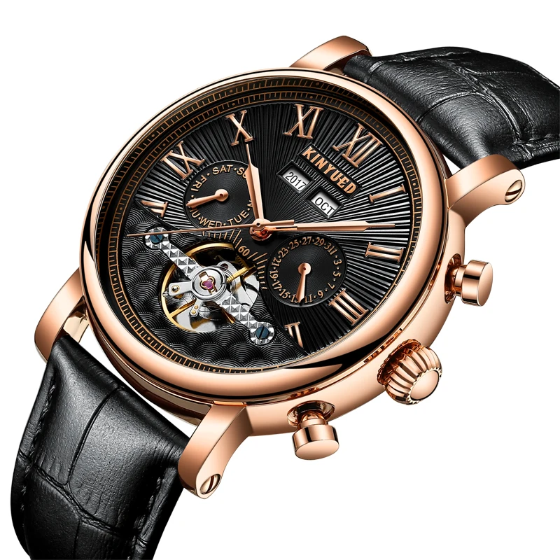 

KINYUED new authentic Jin Yueda high quality men's fashion waterproof trend mechanical watch watch free shipping