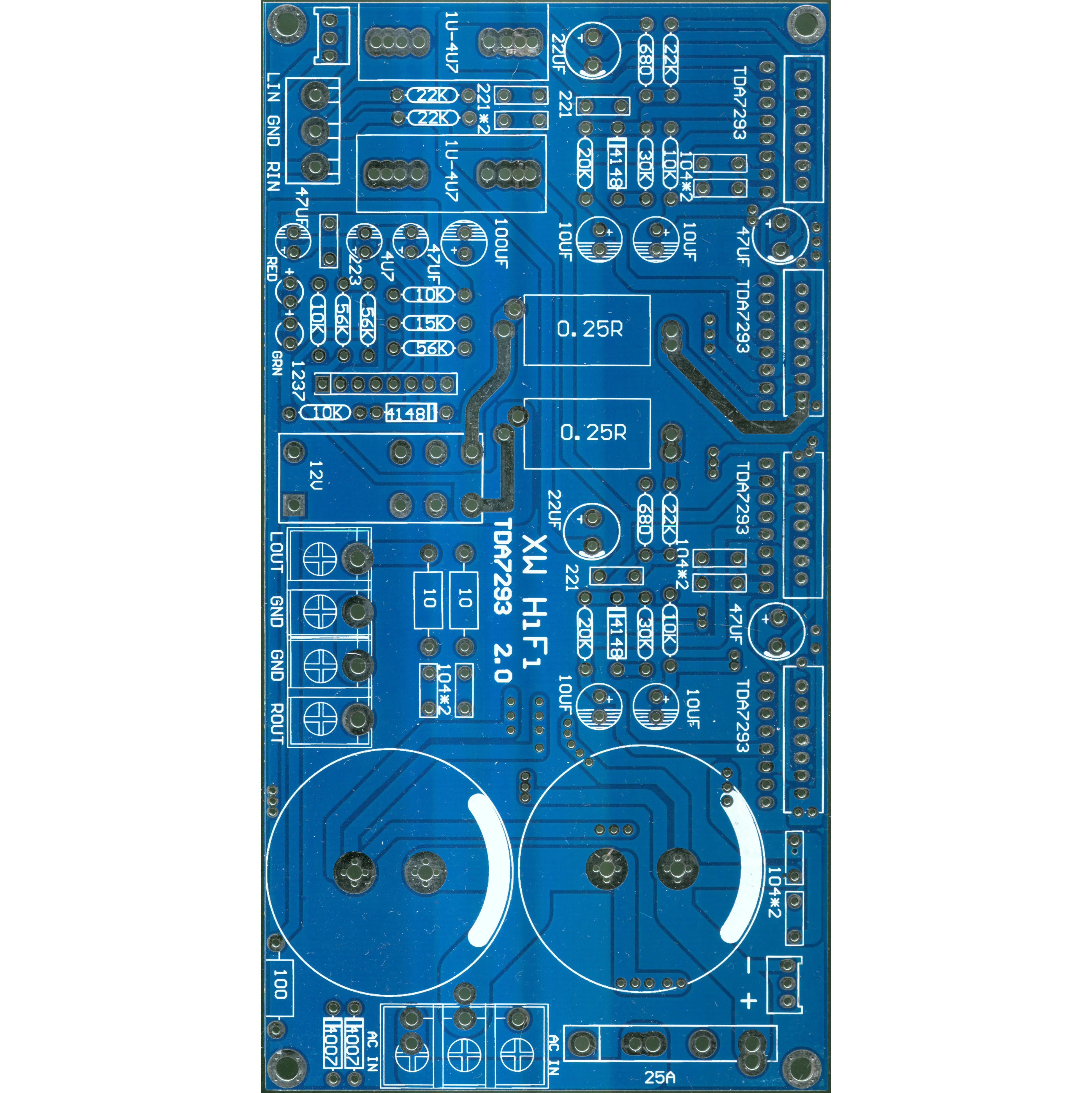 TDA7293 Power Plate Parallel Burning 2 Channel 170w+170w PCB Empty | Бытовая техника