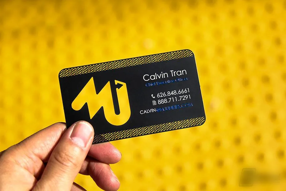 Personalized stainless steel business card hollow metal card custom metal business card design