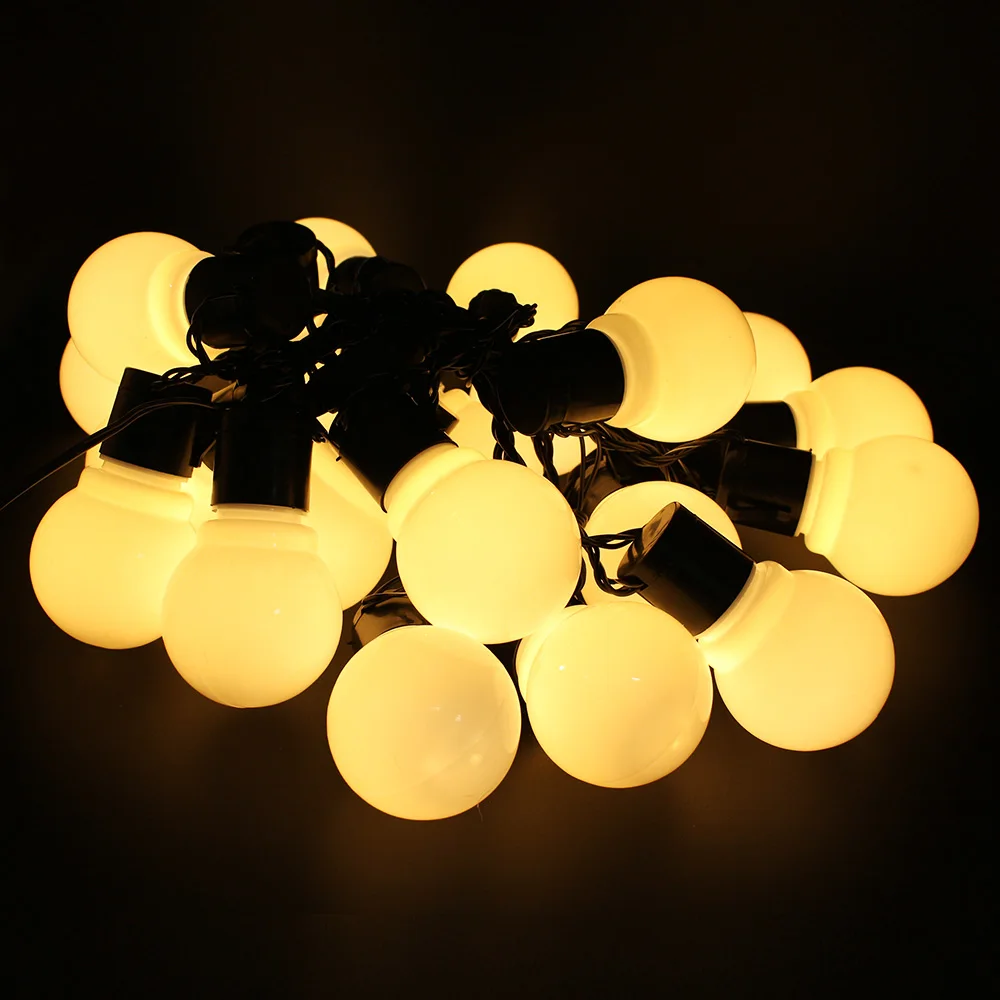 2.5M 5M 10M LED Fairy String lights 5CM Big Ball LED String holiday Light Christmas Party ...