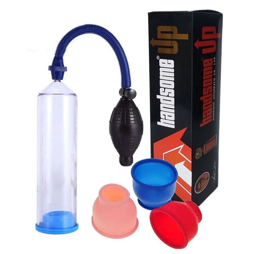 Penis Male Enlargement Transparent Vacuum Penis Pump With 3 Pump Sleeves Cock Pro Extender Device Sex