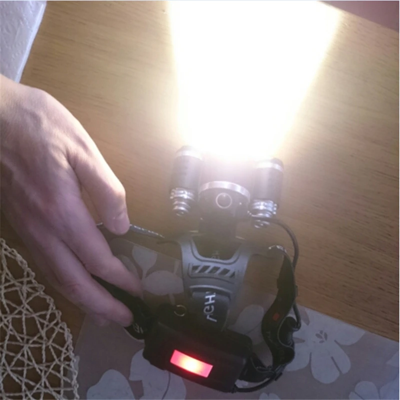 Супер яркий наголовный фонарь RJ3000 6000 люмен Cree XM L T6 для рыбалки охоты отдыха.|led