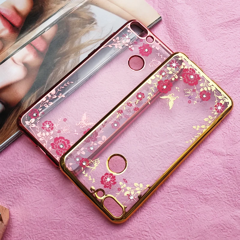 XinWen diamond soft tpu phone back etui cases coque cover case for huawei p smart enjoy 7s 7 s original silicon silicone |