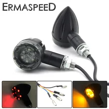 Pair Motorcycle Bullet Trim Ring Side Turn Signals Indicators Brake Stop Lights Universal for Honda Kawasaki Ducati Aprilia BMW