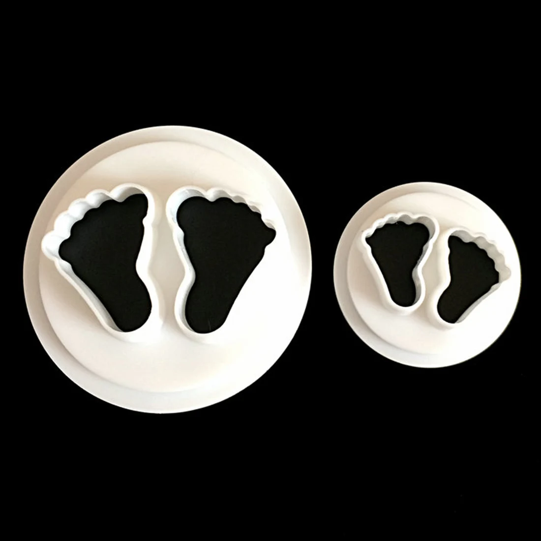 

Lovely 2pcs Feet plastic fondant cutter cake mold fondant mold fondant cake decorating tools sugarcraft bakeware