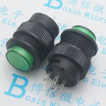 

Unlocked/since the reset button with a light switch/R16 16 mm - 503 - bd round 3 a / 250 v green