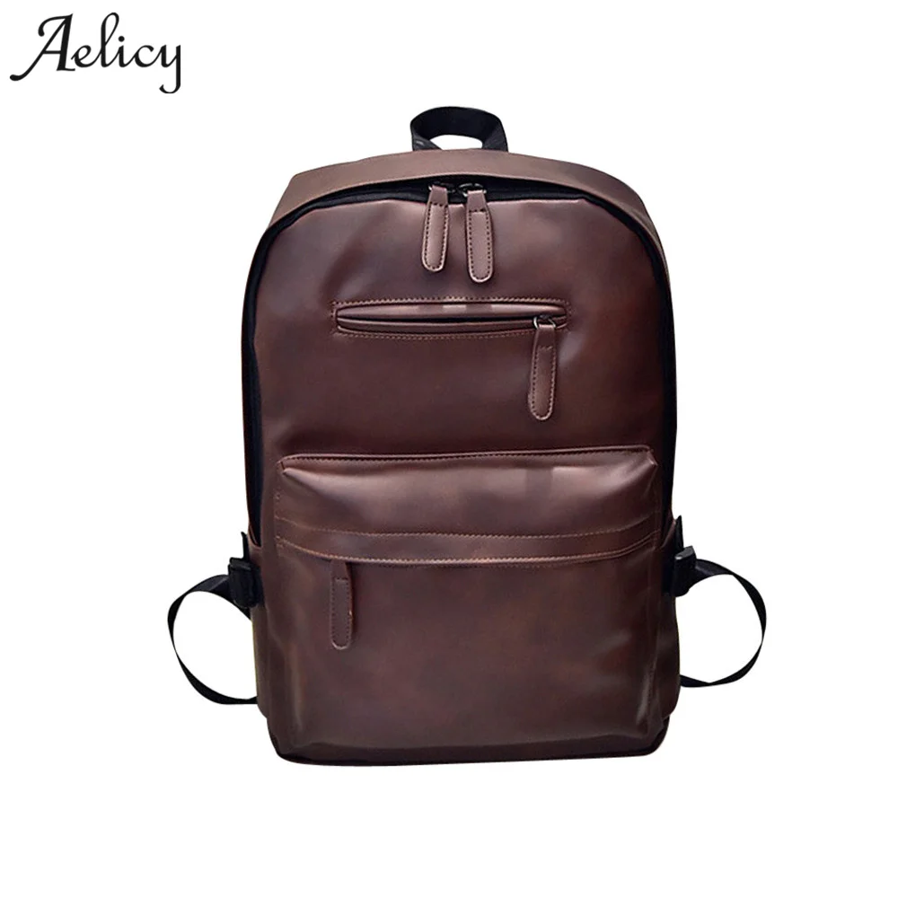 Aelicy, высококачественный мужской рюкзак из искусственной кожи, водонепроницаемый, для ноутбука, для мужчин и женщин, модный, для путешествий, Большой Вместительный рюкзак, школьный рюкзак для подростков