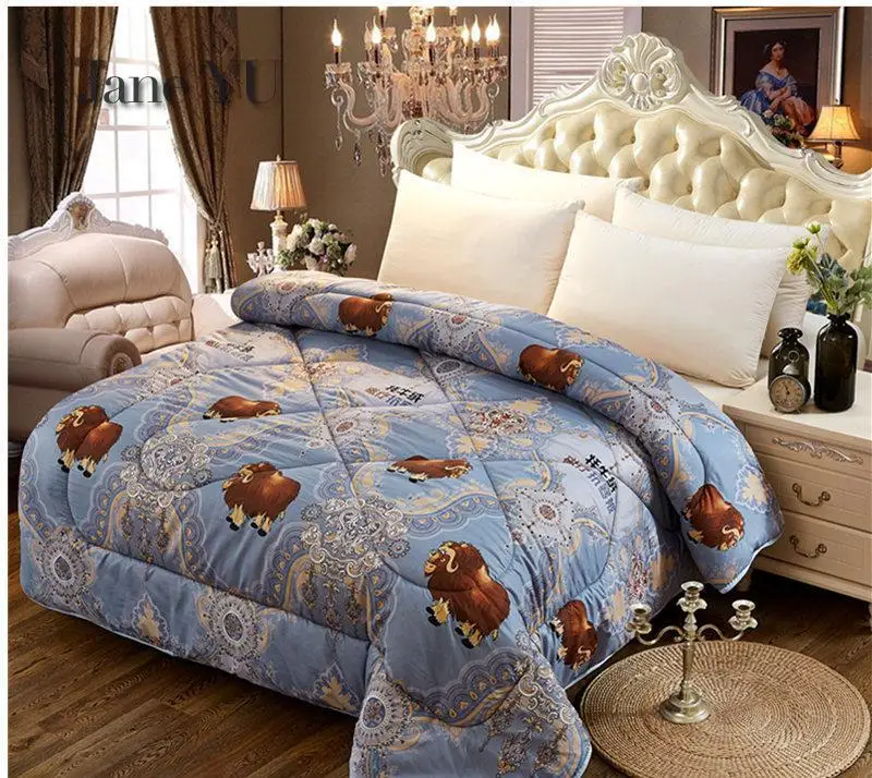 

JaneYU 2019 New Yak Quilt Camel Hair Quilt Thickened Deer Hair Quilt Magnetic Therapy Winter Quilt 200x230cm