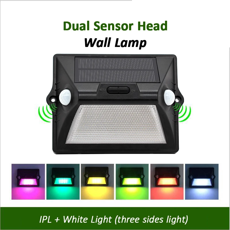 

New Design 12 RGB LEDs Solar LED Spotlight PIR Motion Sensor Flood light Waterproof LED Solar Lamp Outdoor Lighting YL002-3B