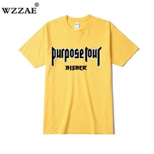 Джастин Бибер Футболка мужская группа футболка рок хип хоп короткий рукав имя и возраст футболка Tumblr одежда назначение тур футболка