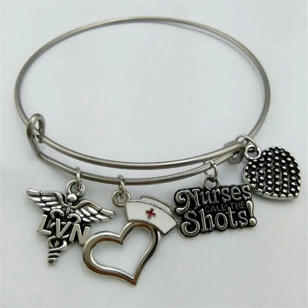 Buy my shape Nurses Bracelets Word Charm Stainless