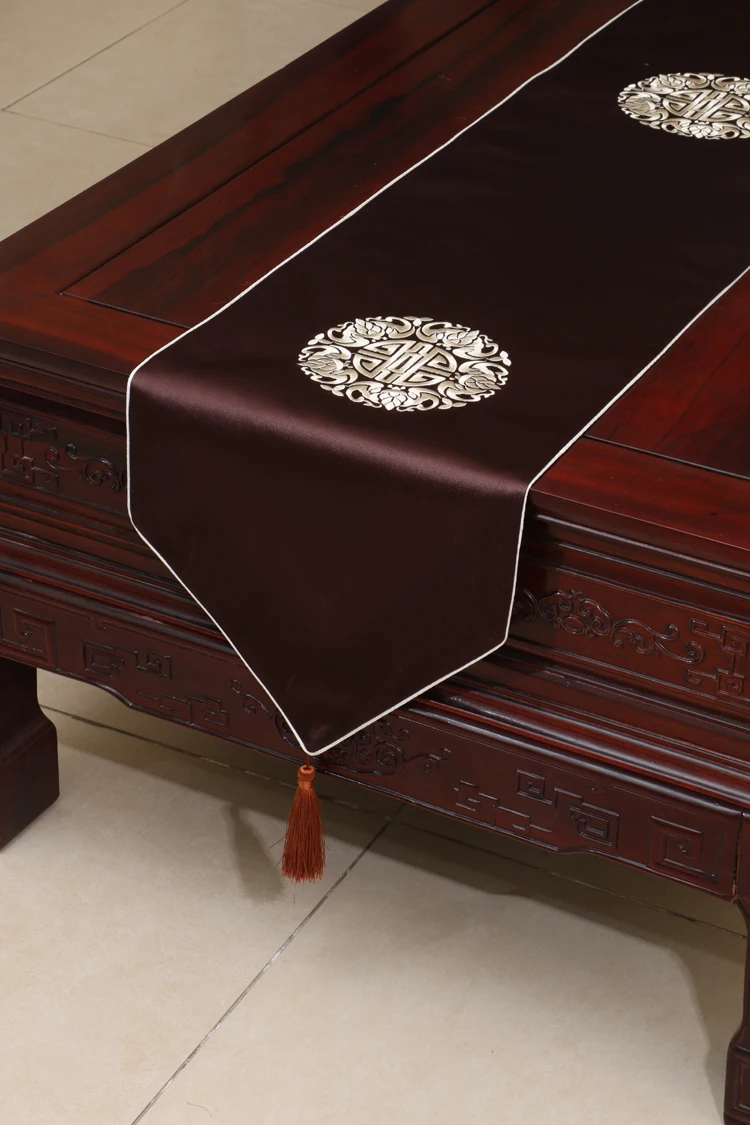 3 sizes Simple Style Chinese Classic Lucky pattern Dark Brown Table
