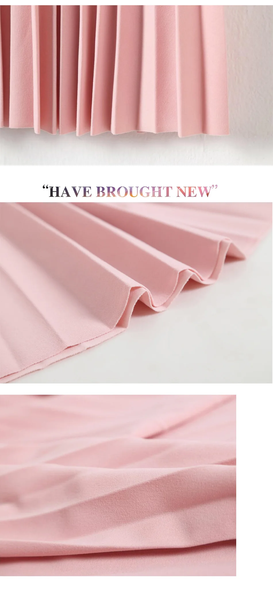 Saimishi демисезонный Модные женские Высокая талия однотонная плиссированная Половина Длина эластичная юбка акции леди черный, розовый серый