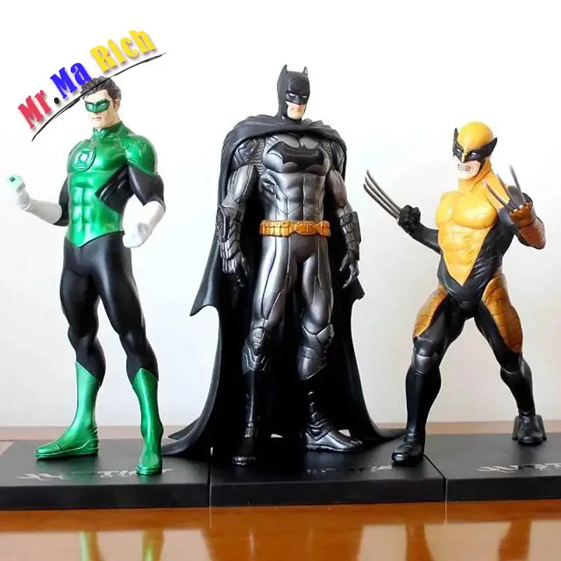 

New Justice League Hero Batman Green Lantern Wolverine Action Figure 18cm Pvc Model Collection Anime Model Toys For Boys
