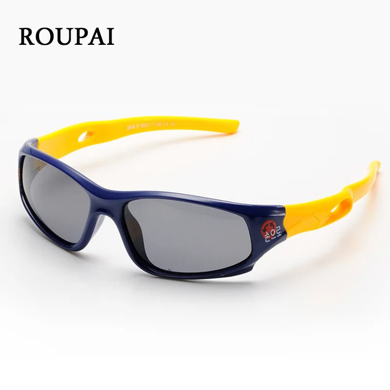 ROUPAI детские солнцезащитные очки поляризованные оригинальные УФ 400 Защита прямоугольник для мальчиков и девочек младенческие солнцезащитные очки ретро Gunes Gozlugu - Цвет линз: C1