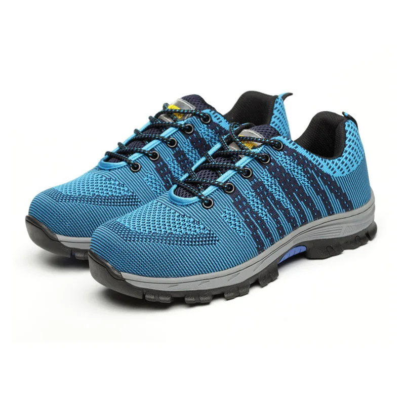 

Summer Men plus size breathable mesh steel toe cover working safety shoes platform tooling security boots protective footwear