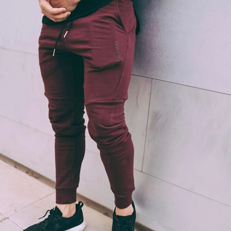Casual cotton Mens Fitness Jogger Pants sportswear (15)