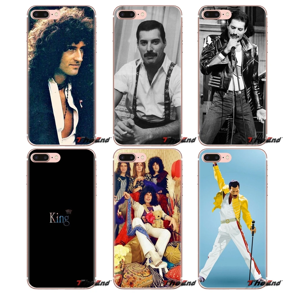 

For Huawei Mate Honor 4C 5C 5X 6X 7 7A 7C 8 9 10 8C 8X 20 Lite Pro Transparent TPU Housing King Queen Freddie Mercury Queen Rock