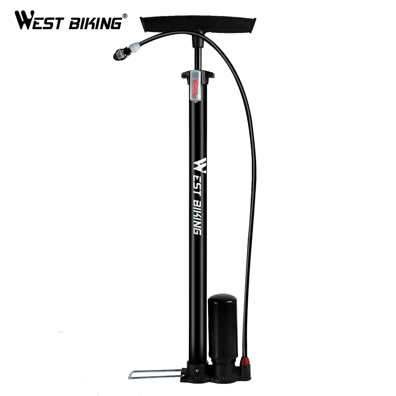 WEST BIKING высококачественный напольный велосипедный насос фунт/кв. Дюйм стальной