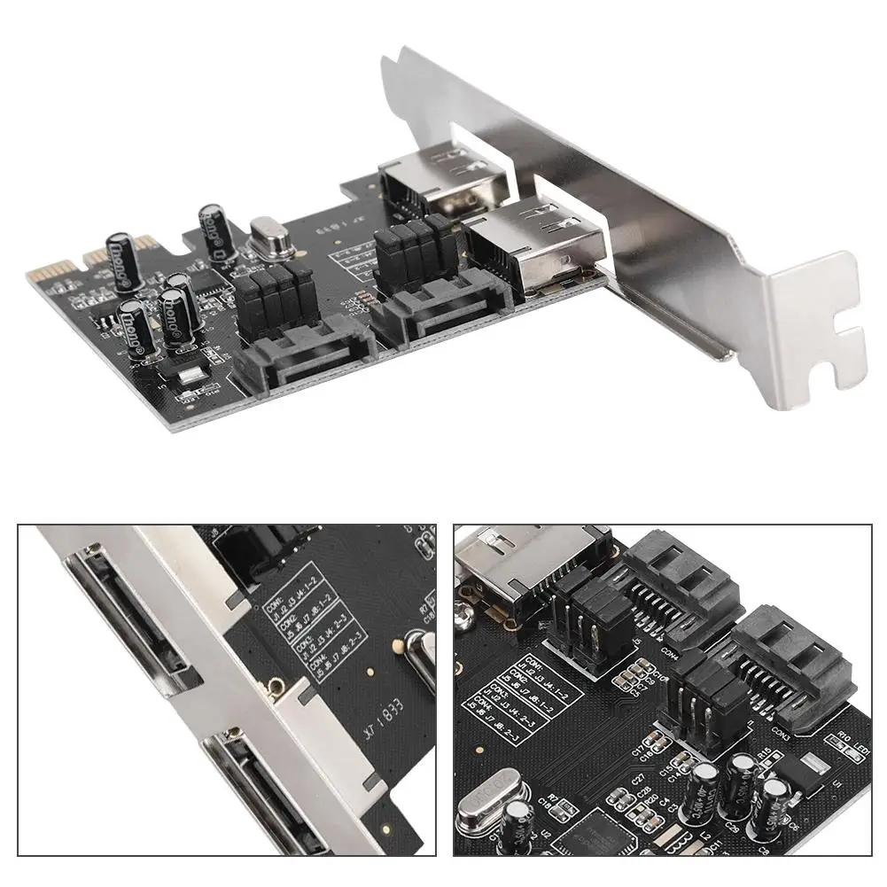 PCI 4-порт Sata/ESATA 3,0 Riser Card ASM1061 SATA 3,0 PCI для Esata/Sata
