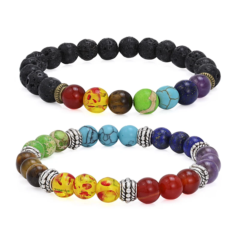 1 шт. браслет в виде чакры 8 мм|bracelets for|lava stone braceletstone bracelet |