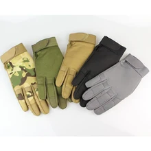 Тактические перчатки для походов на открытом воздухе, тренировочные спортивные Военные перчатки с сенсорным экраном, перчатки на полный палец, противоскользящие рабочие перчатки DST014