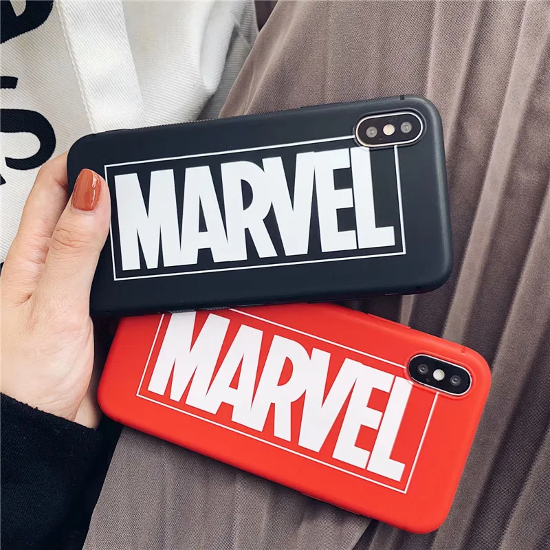3D рельефный чехол с принтом Marvel для iphone X XS Max XR 8 7 6 6s plus Американский комикс буквы Матовый Мягкий ТПУ силиконовый чехол для телефона