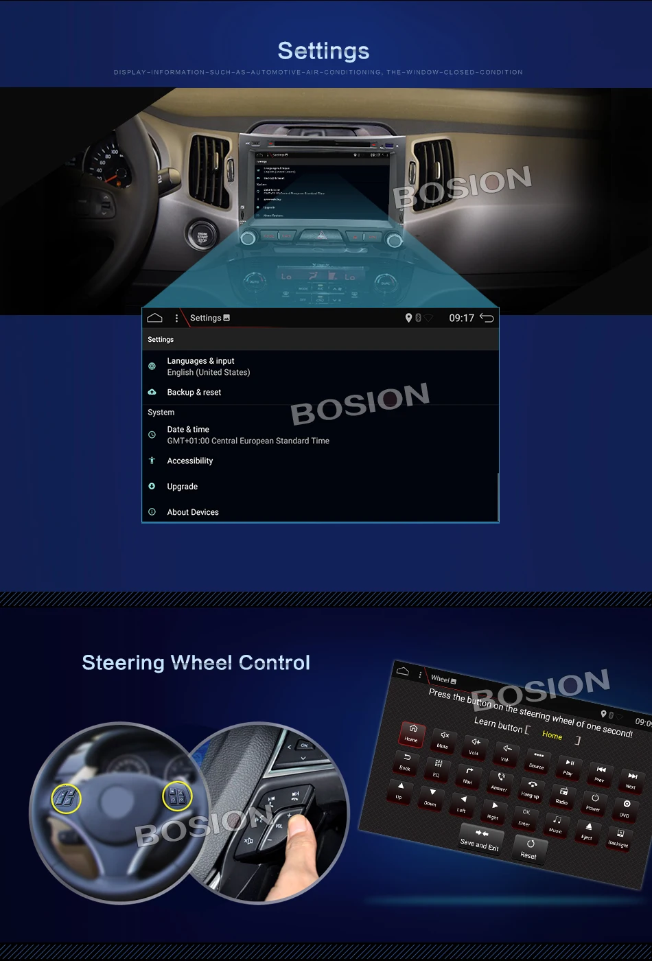 Perfect 2 din car radio gps android 7.1 car dvd for kia sportage R 2014 2011 2013 2015 car multimedia player with wifi bluetooth 18