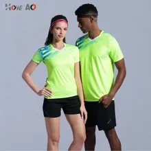 HOWE AO Бадминтон футболка для мужчин, Спортивная теннисная футболка для женщин, быстросохнущая рубашка для настольного тенниса, спортивная одежда Теннисный трикотаж